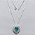 GARGANTILHA FOLHEADA A PRATA COM 50 MILÉSIMOS + VERNIZ DIAMOND - GARGANTILHA COM PINGENTE CORAÇÃO COM ZIRCÔNIA AZUL 23MM - PRA1224 - Imagem 1
