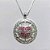 GARGANTILHA FOLHEADA A PRATA COM 50 MILÉSIMOS + VERNIZ DIAMOND - GARGANTILHA COM PINGENTE SOL COM CORAÇÃO COM ZIRCÔNIAS ROSAS 25MM - PRA1227 - Imagem 2