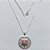 GARGANTILHA FOLHEADA A PRATA COM 50 MILÉSIMOS + VERNIZ DIAMOND - GARGANTILHA COM PINGENTE SOL COM CORAÇÃO COM ZIRCÔNIAS ROSAS 25MM - PRA1227 - Imagem 1