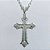 GARGANTILHA FOLHEADA A PRATA COM 50 MILÉSIMOS + VERNIZ DIAMOND - GARGANTILHA COM PINGENTE CRUCIFIXO 54MM PRA1230 - Imagem 2