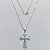 GARGANTILHA FOLHEADA A PRATA COM 50 MILÉSIMOS + VERNIZ DIAMOND - GARGANTILHA COM PINGENTE CRUCIFIXO 34MM PRA1231 - Imagem 1