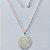 GARGANTILHA FOLHEADA A PRATA COM 50 MILÉSIMOS + VERNIZ DIAMOND - GARGANTILHA COM PINGENTE MEDALHA SÃO JORGE 25MM PRA1233 - Imagem 1