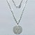 GARGANTILHA FOLHEADA A PRATA COM 50 MILÉSIMOS + VERNIZ DIAMOND - GARGANTILHA COM PINGENTE MEDALHA SÃO BENTO 25MM PRA1234 - Imagem 1