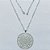 GARGANTILHA FOLHEADA A PRATA COM 50 MILÉSIMOS + VERNIZ DIAMOND - GARGANTILHA COM PINGENTE MANDALA 41MM PRA1235 - Imagem 1