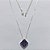 GARGANTILHA FOLHEADA A PRATA COM 50 MILÉSIMOS + VERNIZ DIAMOND - GARGANTILHA COM PINGENTE EM ZIRCÔNIA ROXA QUADRADA 12X12MM - PRA1246 - Imagem 1