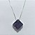 GARGANTILHA FOLHEADA A PRATA COM 50 MILÉSIMOS + VERNIZ DIAMOND - GARGANTILHA COM PINGENTE EM ZIRCÔNIA ROXA QUADRADA 12X12MM - PRA1246 - Imagem 2