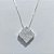 GARGANTILHA FOLHEADA A PRATA COM 50 MILÉSIMOS + VERNIZ DIAMOND - GARGANTILHA COM PINGENTE EM ZIRCÔNIA CRISTAL QUADRADA 12X12MM - PRA1248 - Imagem 2