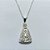 GARGANTILHA FOLHEADA A PRATA COM 50 MILÉSIMOS + VERNIZ DIAMOND - GARGANTILHA COM PINGENTE NOSSA SRA APARECIDA 25MM - PRA1249 - Imagem 2