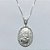 GARGANTILHA FOLHEADA A PRATA COM 50 MILÉSIMOS + VERNIZ DIAMOND - GARGANTILHA COM PINGENTE MEDALHA OVAL SANTA RITA 27MM - PRA1250 - Imagem 2