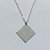 GARGANTILHA FOLHEADA A PRATA COM 50 MILÉSIMOS + VERNIZ DIAMOND - GARGANTILHA COM PINGENTE PLAQUINHA QUADRADRA PARA GRAVAÇÃO 16X16MM - PRA1251 - Imagem 2