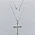 GARGANTILHA FOLHEADA A PRATA COM 50 MILÉSIMOS + VERNIZ DIAMOND - GARGANTILHA COM PINGENTE CRUCIFIXO COM ZIRCÔNIAS 44MM - PRA1253 - Imagem 1