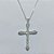 GARGANTILHA FOLHEADA A PRATA COM 50 MILÉSIMOS + VERNIZ DIAMOND - GARGANTILHA COM PINGENTE CRUCIFIXO COM ZIRCÔNIAS 44MM - PRA1253 - Imagem 2