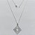 GARGANTILHA FOLHEADA A PRATA COM 50 MILÉSIMOS + VERNIZ DIAMOND - GARGANTILHA COM PINGENTE GEOMÉTRICO VAZADO 18MM - PRA1254 - Imagem 1