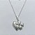 GARGANTILHA FOLHEADA A PRATA COM 50 MILÉSIMOS + VERNIZ DIAMOND - GARGANTILHA COM PINGENTE CORAÇÃO COM FLOR 20MM - PRA1256 - Imagem 2