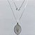 GARGANTILHA FOLHEADA A PRATA COM 50 MILÉSIMOS + VERNIZ DIAMOND - GARGANTILHA COM PINGENTE FOLHA VAZADA 34MM - PRA1257 - Imagem 1