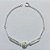 PULSEIRA FOLHEADA A PRATA COM 50 MILÉSIMOS + VERNIZ DIAMOND - PULSEIRA 19CM COM ESFERA E ELEMENTOS VAZADOS - PRA1259 - Imagem 1