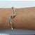 BRACELETE FOLHEADO A PRATA COM 50 MILÉSIMOS + VERNIZ DIAMOND - BRACELETE TORCIDO - PRA1260 - Imagem 1