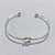 BRACELETE FOLHEADO A PRATA COM 50 MILÉSIMOS + VERNIZ DIAMOND - BRACELETE NÓ - PRA1261 - Imagem 2