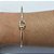BRACELETE FOLHEADO A PRATA COM 50 MILÉSIMOS + VERNIZ DIAMOND - BRACELETE NÓ - PRA1261 - Imagem 1