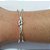 BRACELETE FOLHEADO A PRATA COM 50 MILÉSIMOS + VERNIZ DIAMOND - BRACELETE NÓ - PRA1263 - Imagem 1