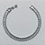 PULSEIRA FOLHEADA A PRATA COM 50 MILÉSIMOS + VERNIZ DIAMOND - PULSEIRA 17CM TODA EM ZIRCÔNIA CRISTAL - PRA1264 - Imagem 1