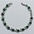 PULSEIRA FOLHEADA A PRATA COM 50 MILÉSIMOS + VERNIZ DIAMOND - PULSEIRA 17CM + EXTENSOR - COM ZIRCÔNIAS VERDES E MICROS ZIRCÔNIAS CRISTAIS - PRA1267 - Imagem 1
