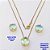 CONJUNTO NO BRUTO PRONTO PARA O BANHO(pote) COM CORRENTE VENEZIANA DE 45CM / PINGENTE E BRINCO COM BASE EM LATÃO E PEDRA ZIRCONIA DE 10X10MM / PESO 4.9GR - BRU28060 - Imagem 2