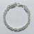 PULSEIRA FOLHEADA A PRATA COM 50 MILÉSIMOS + VERNIZ DIAMOND - PULSEIRA 17CM - COM ELOS ENTRELAÇADOS - PRA1268 - Imagem 1