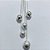 CONJUNTO FOLHEADO A PRATA COM 50 MILÉSIMOS + VERNIZ DIAMOND - CONJUNTO COM PULSEIRA , GARGANTILHA E BRINCOS COM ESFERAS LISAS E BRILHANTES - PRA1269 - Imagem 2