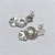 BRINCO FOLHEADO A PRATA COM 50 MILÉSIMOS + VERNIZ DIAMOND - BRINCO DE PINO COM ZIRCÔNIA E ARGOLA E MARTELADO 14MM - PRA1276 - Imagem 2