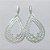 BRINCO FOLHEADO A PRATA COM 50 MILÉSIMOS + VERNIZ DIAMOND - BRINCO DE PINO BASE OVAL E GOTA TRABALHADA VAZADA 58MM - PRA1279 - Imagem 1