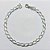 PULSEIRA FOLHEADA A PRATA COM 50 MILÉSIMOS + VERNIZ DIAMOND - PULSEIRA 19CM FECHO LAGOSTA - PRA1286 - Imagem 1