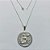 GARGANTILHA FOLHEADA A PRATA COM 50 MILÉSIMOS + VERNIZ DIAMOND - GARGANTILHA CORRENTE 45CM E PINGENTE MEDALHA SÃO JORGE 35MM - PRA1288 - Imagem 1