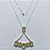 GARGANTILHA FOLHEADA A PRATA COM 50 MILÉSIMOS + VERNIZ DIAMOND - GARGANTILHA CORRENTE 45CM E PINGENTE COM ZIRCÔNIAS AMARELAS 42MM - PRA1290 - Imagem 1