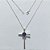 GARGANTILHA FOLHEADA A PRATA COM 50 MILÉSIMOS + VERNIZ DIAMOND - GARGANTILHA CORRENTE 45CM E PINGENTE CRUCIFIXO COM ZIRCÔNIAS 38MM - PRA1294 - Imagem 1