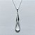 GARGANTILHA FOLHEADA A PRATA COM 50 MILÉSIMOS + VERNIZ DIAMOND - GARGANTILHA CORRENTE 45CM E PINGENTE GOTA VAZADA 44MM - PRA1295 - Imagem 2