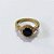 ANEL NO BRUTO PRONTO PARA O BANHO - ANEL CRAVEJADO COM MICROS ZIRCÔNIAS E PEDRA EM ZIRCÔNIA 8MM - PESO DO ANEL 3,4GR (SERÁ ENVIADA A COR DISPONÍVEL EM ESTOQUE) - ANEL000657 - Imagem 2