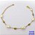 PULSEIRA NO BRUTO PRONTO PARA O BANHO(AV)(CX195 ) PULSEIRA CORRENTE CADEADO COM PEROLAS -TAMANHO 17CM+EXTENSOR COM FECHO LAGOSTA- PESO 2.9GR - BRU29062 - Imagem 2