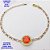 PULSEIRA NO BRUTO PRONTO PARA O BANHO(POTE) PULSEIRA 1X1 ELLO BATIDO LARGURA 0,3MM/ CONECTOR COM BASE EM ALTA FUSÃO( "ZIRCONIA GS001 ")" 10X10MM" / PESO 5.5GR - BRU29110 - Imagem 1