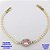 PULSEIRA NO BRUTO PRONTO PARA O BANHO(CX181)- PULSEIRA RIVIERA DE 18CM(CONECTOR CRAVEJADO 12X10MM - PESO TOTAL 5.3GR - BRU29140 - Imagem 1