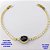 PULSEIRA NO BRUTO PRONTO PARA O BANHO(CX181)- PULSEIRA RIVIERA DE 18CM(CONECTOR CRAVEJADO 12X10MM - PESO TOTAL 5.3GR - BRU29141 - Imagem 1