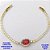 PULSEIRA NO BRUTO PRONTO PARA O BANHO(CX181)- PULSEIRA RIVIERA DE 18CM(CONECTOR CRAVEJADO 12X10MM - PESO TOTAL 5.3GR - BRU29142 - Imagem 1