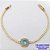 PULSEIRA NO BRUTO PRONTO PARA O BANHO(CX118)- PULSEIRA RIVIERA DE 18CM(CONECTOR CRAVEJADO 12MM - PESO TOTAL 4.3GR - BRU29166 - Imagem 2
