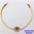PULSEIRA NO BRUTO PRONTO PARA O BANHO(CX118)- PULSEIRA RIVIERA DE 18CM(CONECTOR CRAVEJADO 12MM - PESO TOTAL 4.3GR - BRU29167 - Imagem 2