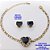 CONJUNTO NO BRUTO PRONTO PARA O BANHO() PULSEIRA 1X1 ELLO BATIDO LARGURA 3MM + BRINCO CORAÇÃO - CONECTOR COM CONECTOR EM ALTA FUSÃO CRAVEJADA ( "ZIRCONIA " 10X10MM" / PESO 6.8GR - BRU29240 - Imagem 2