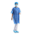 Avental Descartável Sem Manga Azul 20gm Protdesc Unidade - Imagem 1