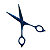 Tesoura Profissional Para Corte Waris Azul - Imagem 1