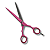 Tesoura Profissional Para Corte Waris Rosa - Imagem 1
