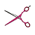 Tesoura Profissional Para Corte Waris Rosa - Imagem 3