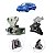 Kit calço coxim motor direito e esquerdo Honda New Civic 2007 a 2012 - Imagem 1
